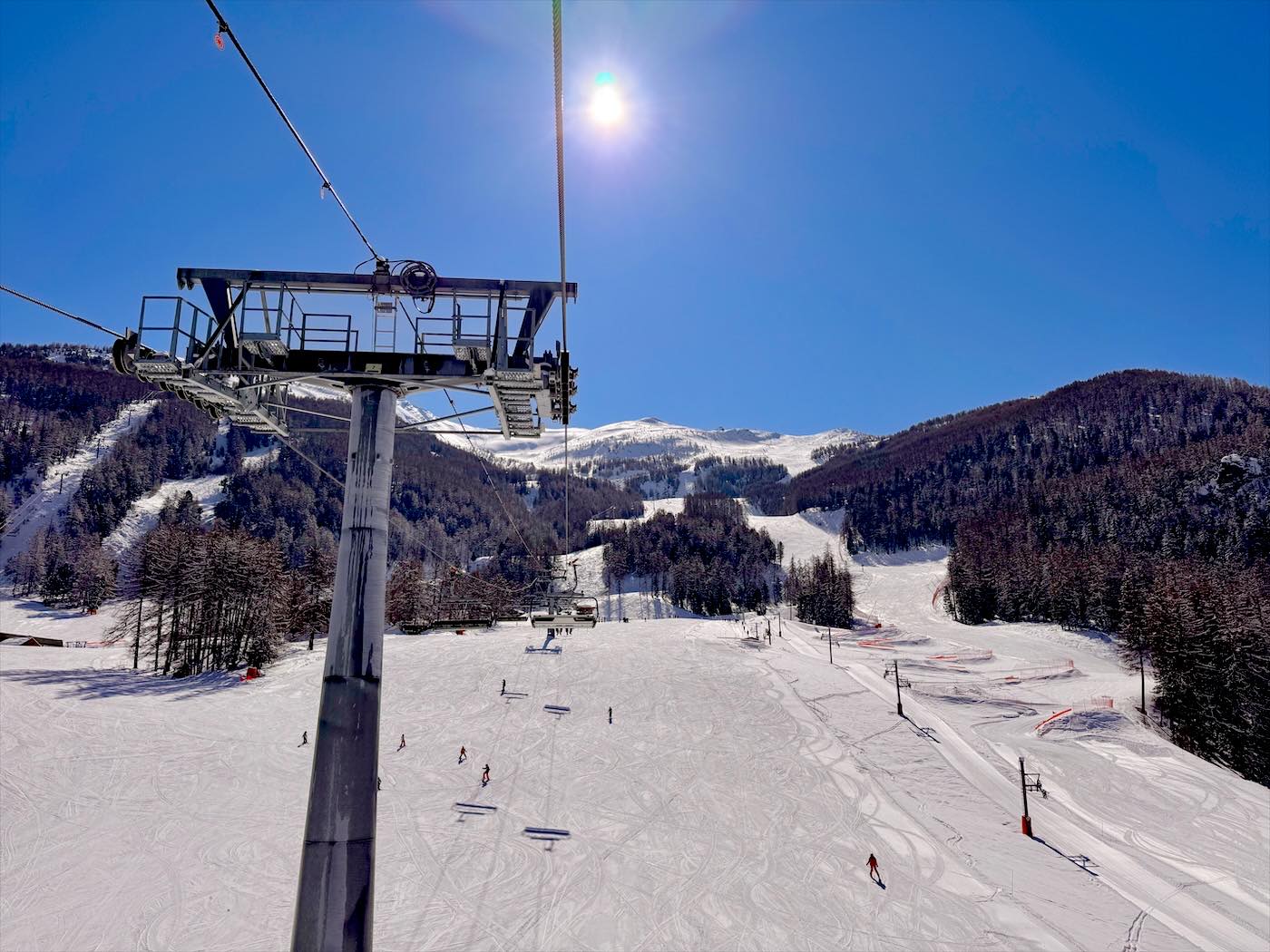 Le domaine skiable depuis le télésiège de Prébois